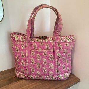 Vera Bradley bag, pink, green, white, brown